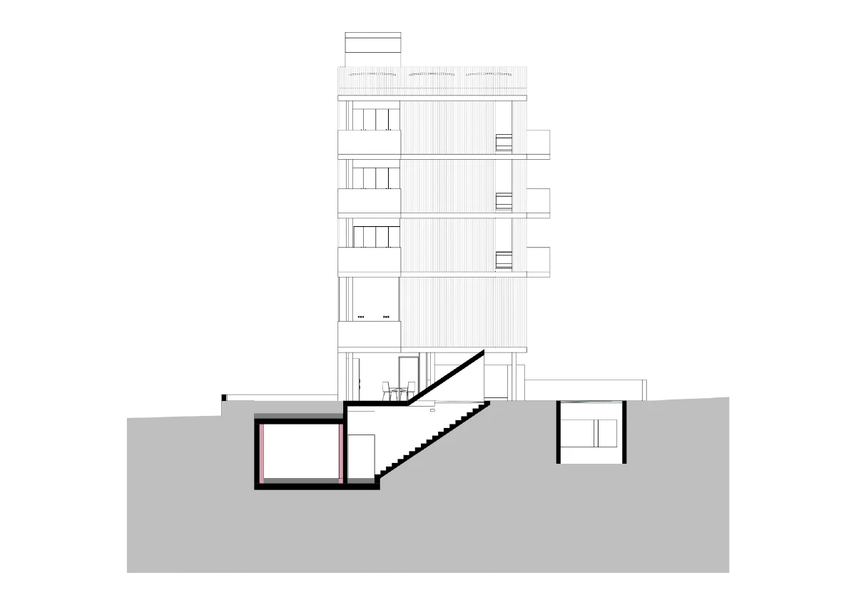 Sezione architettonica laterale